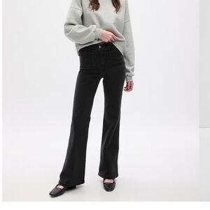 Gap High Rise 70s flare Jeans - Black - 28 / 6R